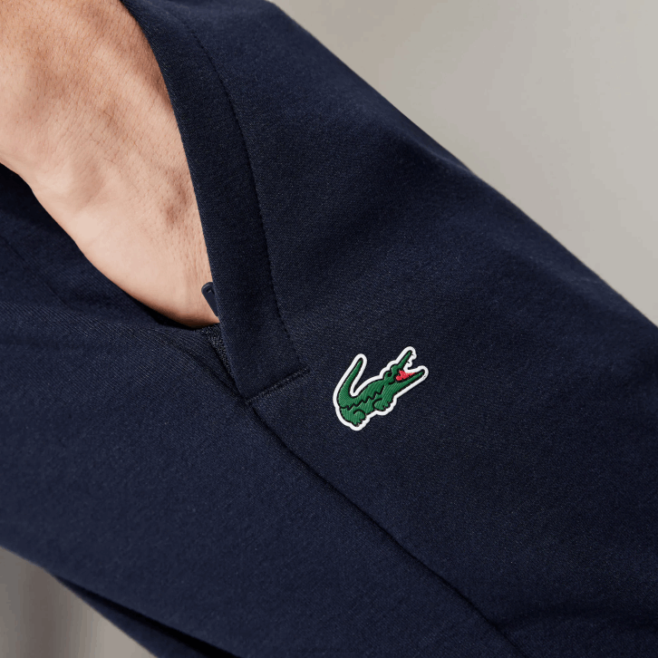 homens Lacoste azul marinho 423 calças de treino de painéis de malha 08D01021