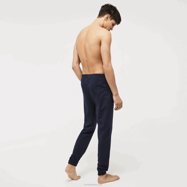 homens Lacoste azul marinho 423 joggers de lã de algodão 08D01477