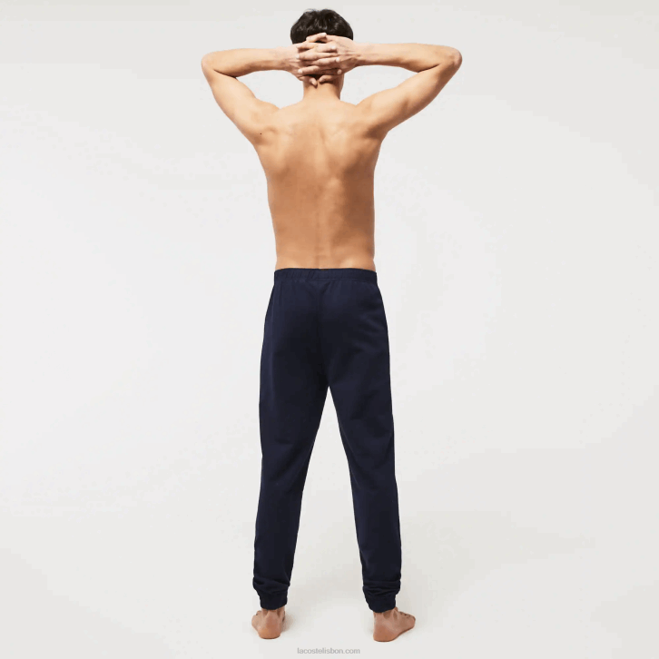 homens Lacoste azul marinho 423 joggers de lã de algodão 08D01477