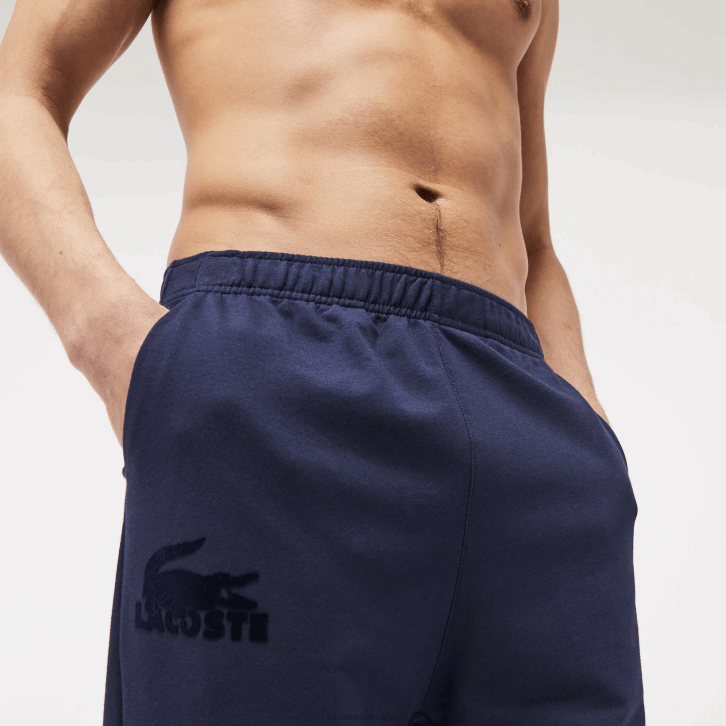 homens Lacoste azul marinho 423 joggers de lã de algodão 08D01477