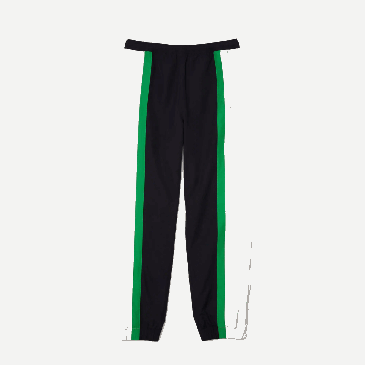 homens Lacoste azul marinho branco verde 19v calça esportiva color block leve e repelente à água 08D01180
