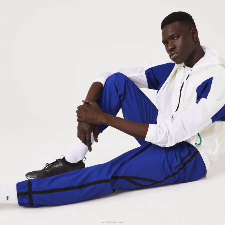 homens Lacoste bdm azul calça leve 08D01130