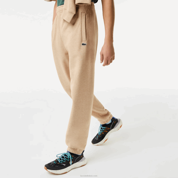 homens Lacoste bege 4jw calças de treino impressas 08D01013