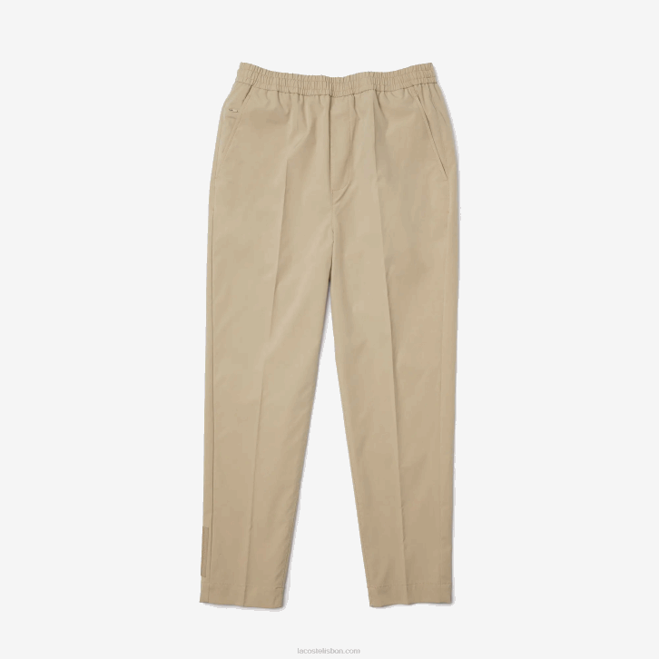 homens Lacoste bege c5u calças de treino resistentes à água 08D01118
