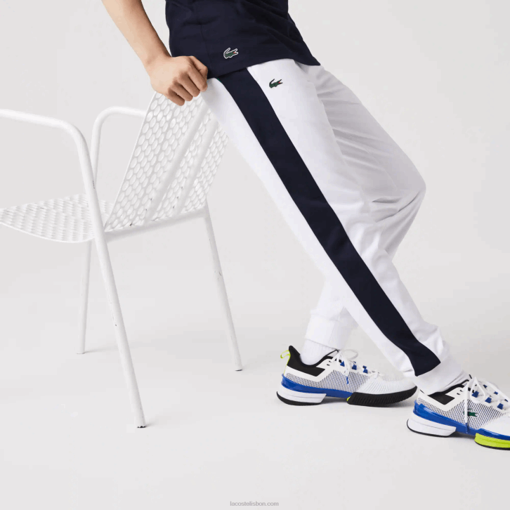 homens Lacoste branco azul marinho verde 9gg calça esportiva de tênis resistente a corrida 08D0994