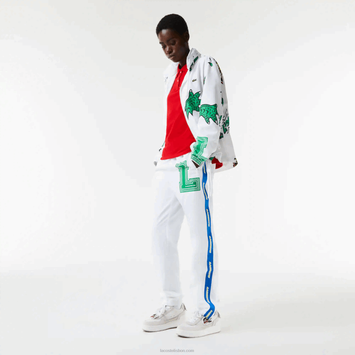 homens Lacoste branco sbh calças repelentes de água 08D01085