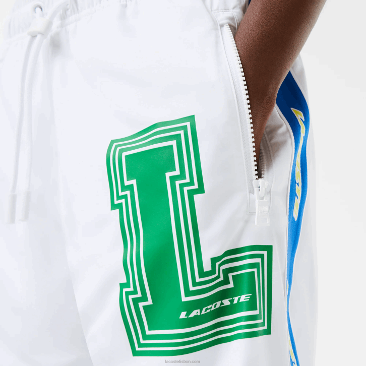 homens Lacoste branco sbh calças repelentes de água 08D01085