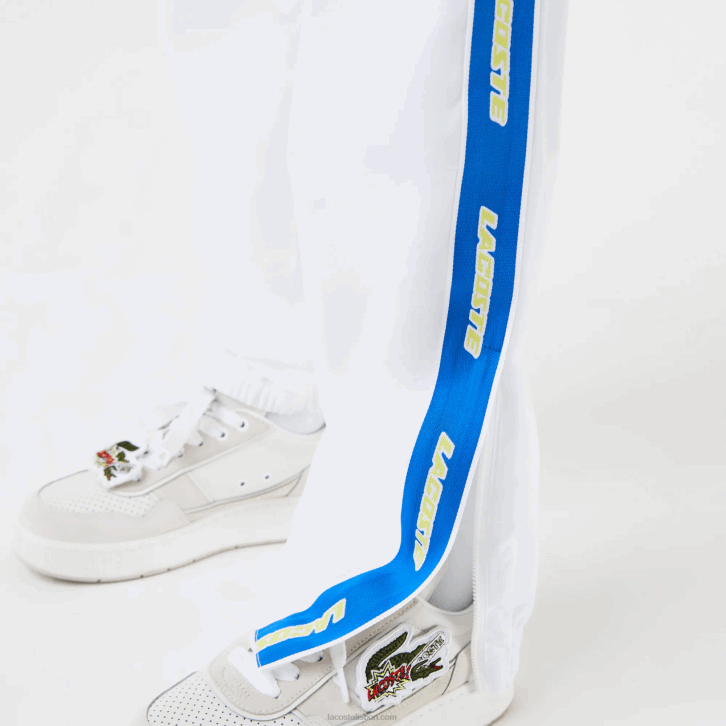 homens Lacoste branco sbh calças repelentes de água 08D01085