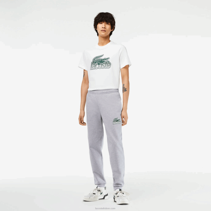 homens Lacoste chine cinza cca calça de lã não escovada 08D0308