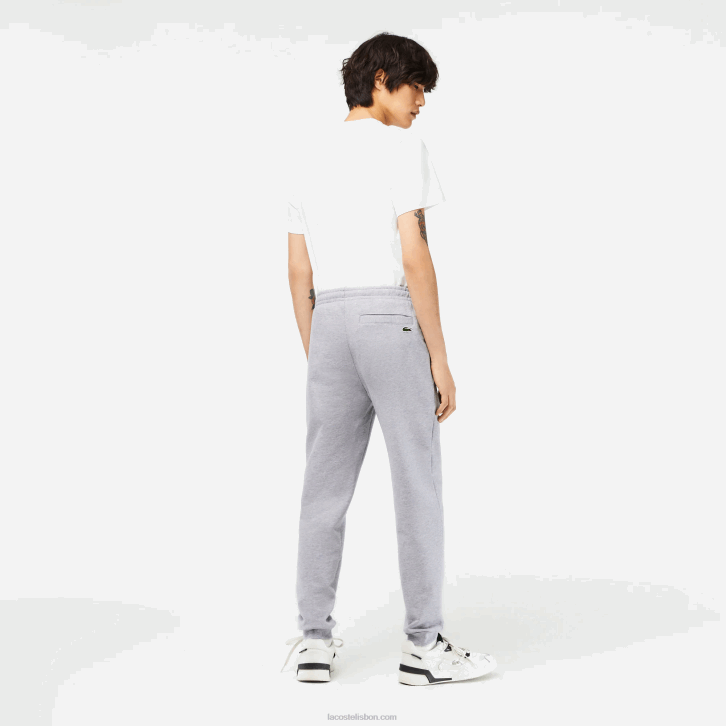 homens Lacoste chine cinza cca calça de lã não escovada 08D0308