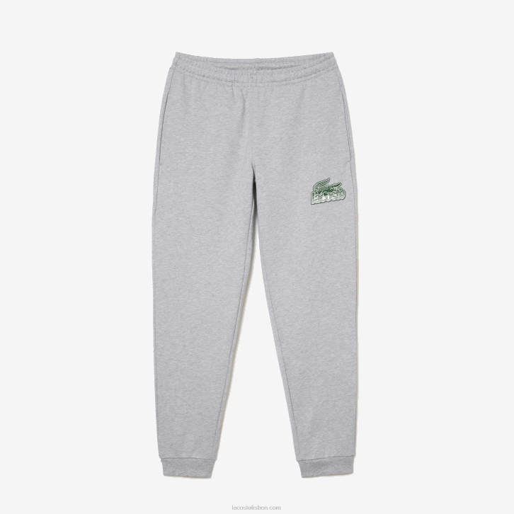 homens Lacoste chine cinza cca calça de lã não escovada 08D0308