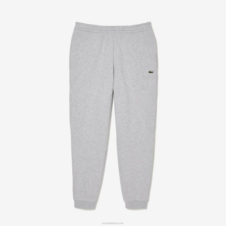 homens Lacoste chine cinza cca calça de moletom de ajuste cônico 08D01061