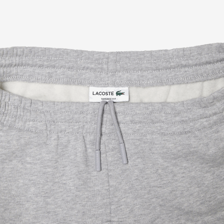 homens Lacoste chine cinza cca calça de moletom de ajuste cônico 08D01061
