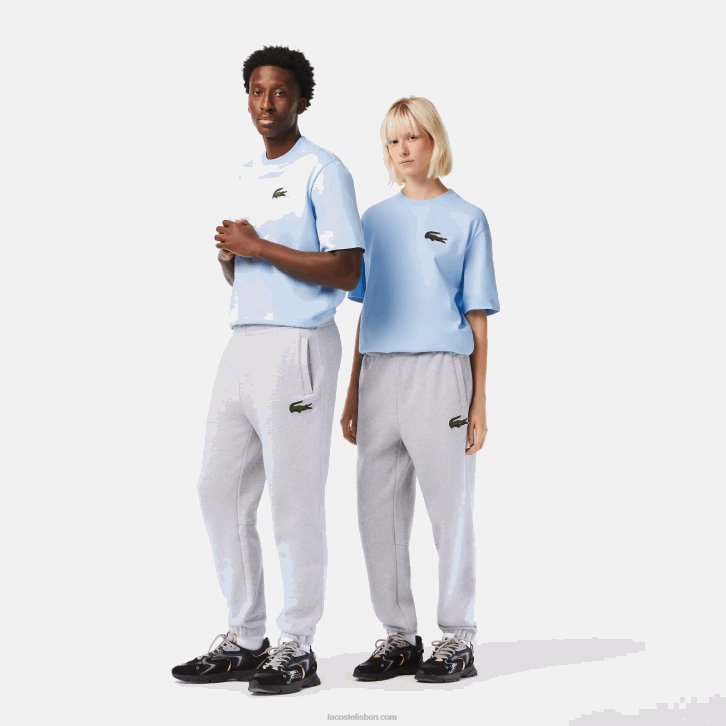 homens Lacoste chine cinza cca calça esportiva de lã de algodão orgânico 08D01048