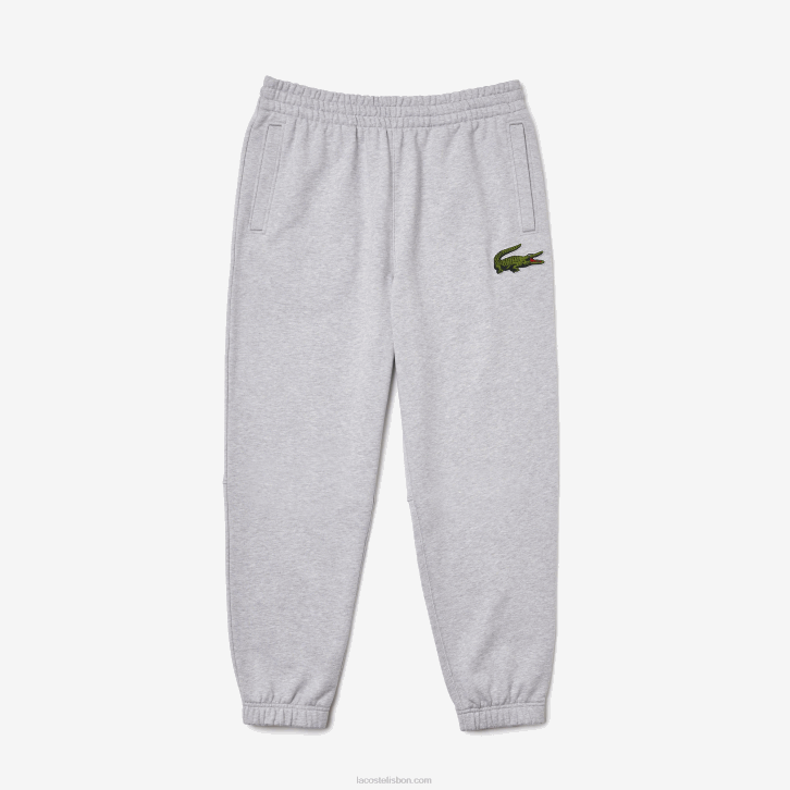 homens Lacoste chine cinza cca calça esportiva de lã de algodão orgânico 08D01048