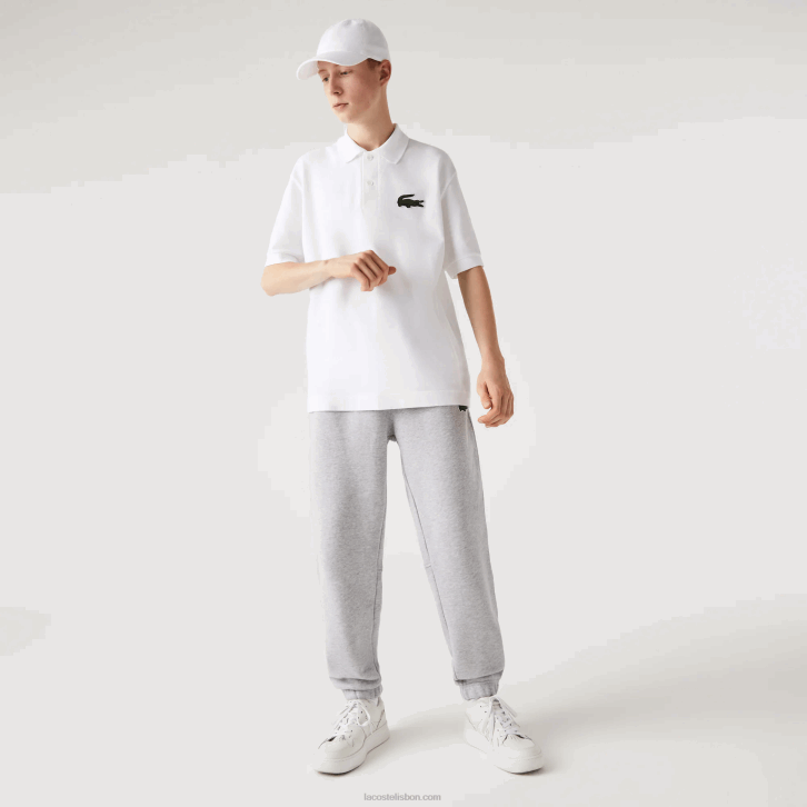 homens Lacoste chine cinza cca calça esportiva de lã de algodão orgânico 08D01048