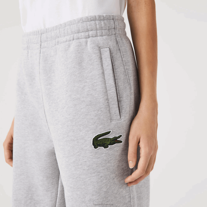 homens Lacoste chine cinza cca calça esportiva de lã de algodão orgânico 08D01048