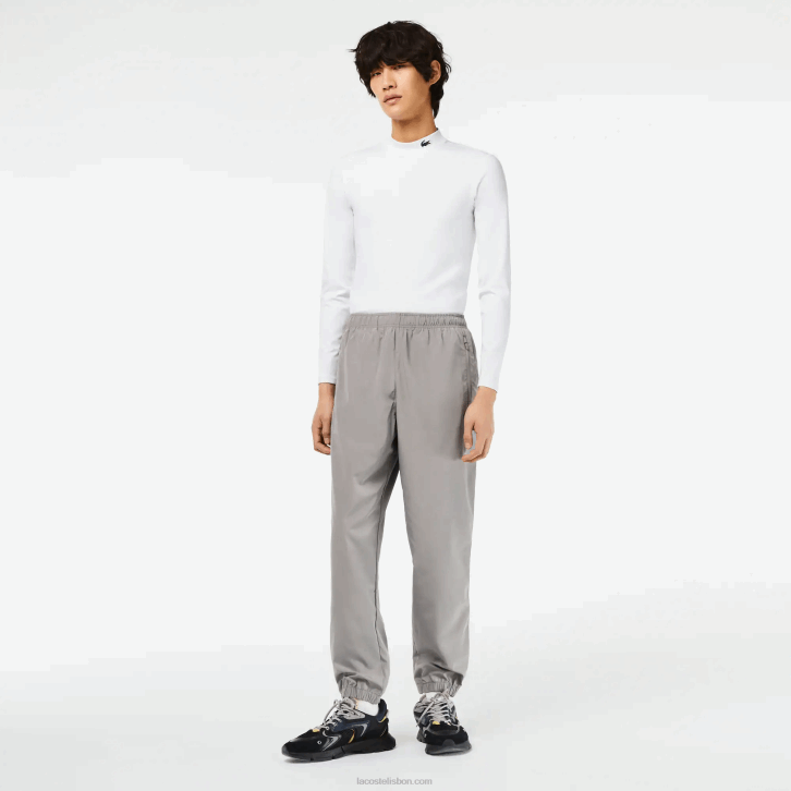 homens Lacoste cinza kzw calça de trilha com coordenadas gps 08D0303