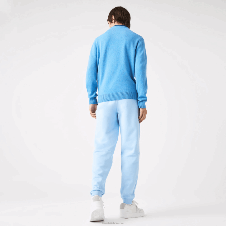 homens Lacoste hbp azul calça de moletom de ajuste cônico 08D01008