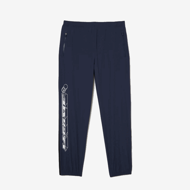 homens Lacoste kxe azul calças elásticas à prova d\'água 08D0336