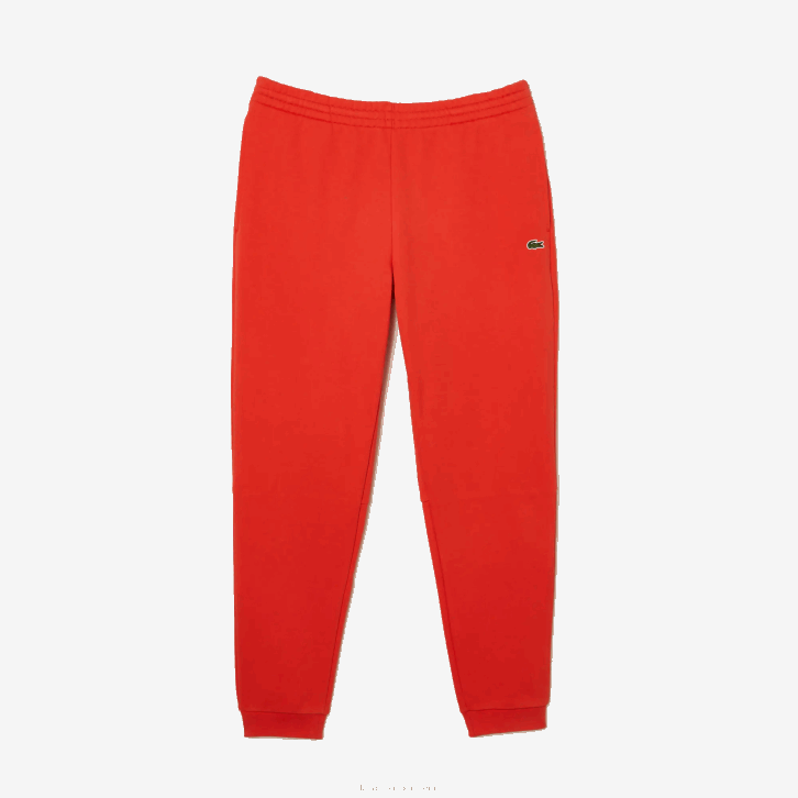 homens Lacoste laranja 02k calça de moletom de ajuste cônico 08D0374