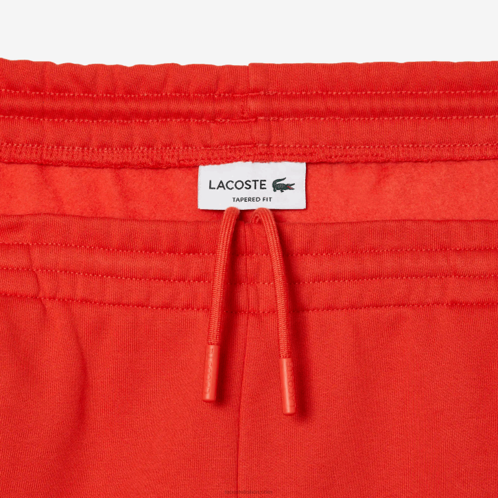 homens Lacoste laranja 02k calça de moletom de ajuste cônico 08D0374