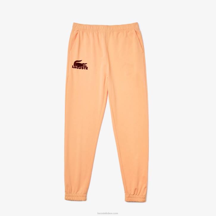 homens Lacoste laranja claro bordeaux rz6 joggers de lã de algodão 08D01478