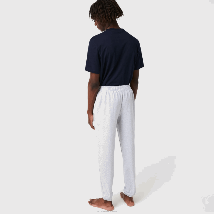 homens Lacoste lombo cinza verde y9k joggers de lã de algodão 08D01475