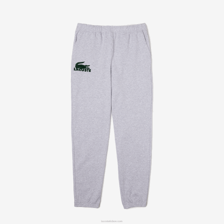 homens Lacoste lombo cinza verde y9k joggers de lã de algodão 08D01475