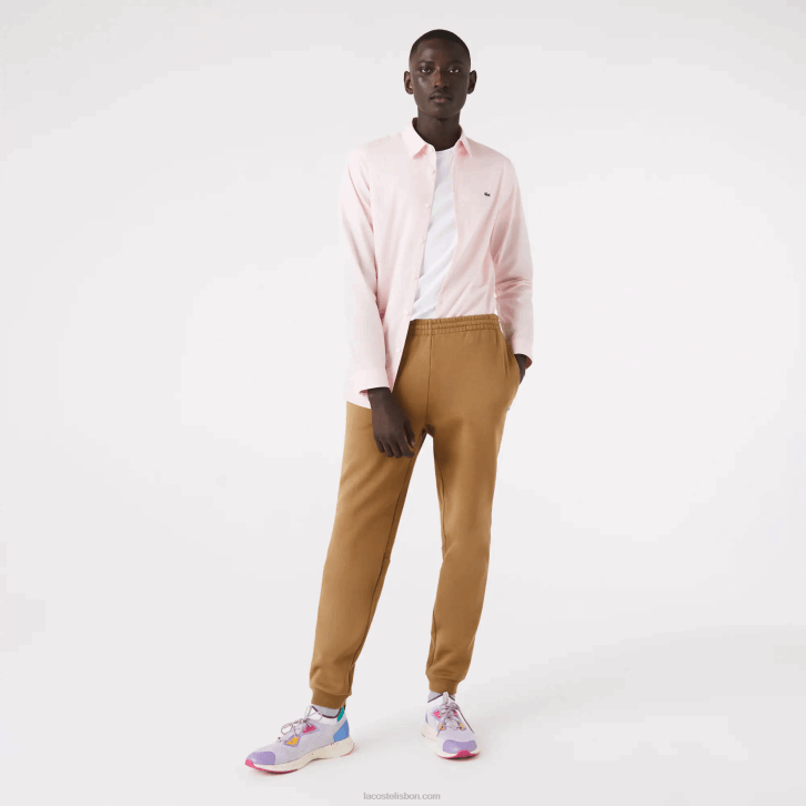 homens Lacoste marrom z0w calça de moletom de ajuste cônico 08D01025