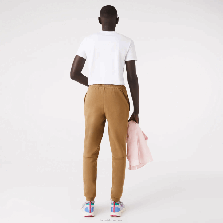 homens Lacoste marrom z0w calça de moletom de ajuste cônico 08D01025