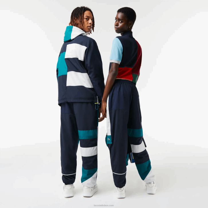 homens Lacoste multicolor c50 calça de patchwork repelente à água 08D01586