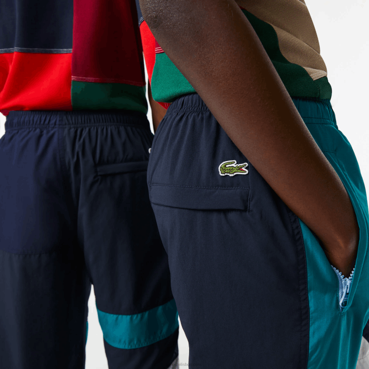 homens Lacoste multicolor c50 calça de patchwork repelente à água 08D01586