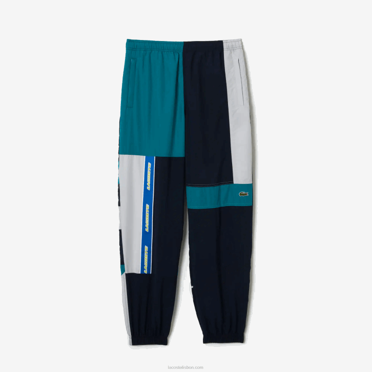 homens Lacoste multicolor c50 calça de patchwork repelente à água 08D01586