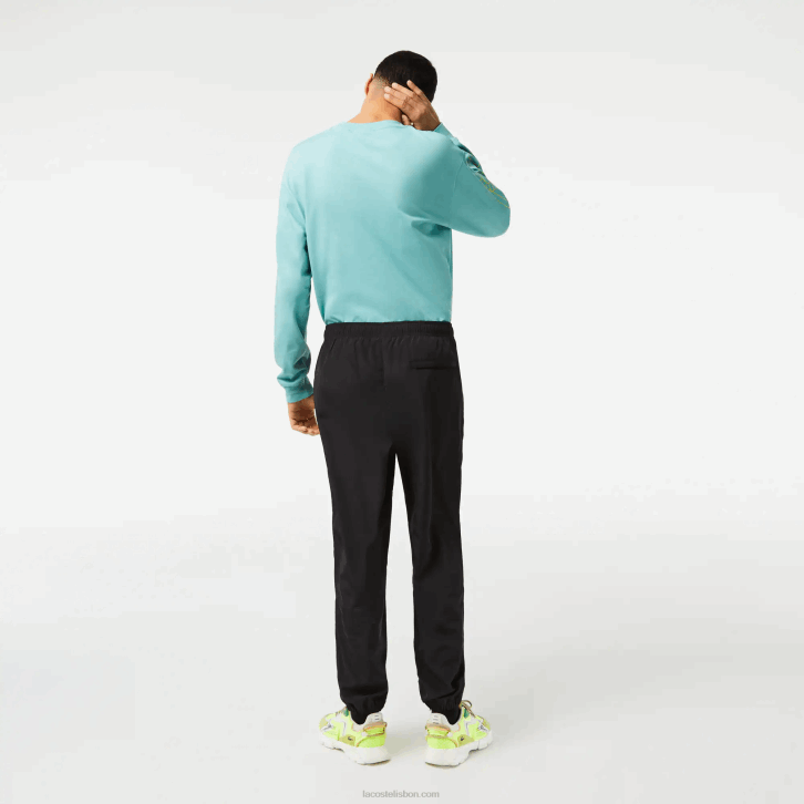 homens Lacoste preto 031 calça de trilha com coordenadas gps 08D0304