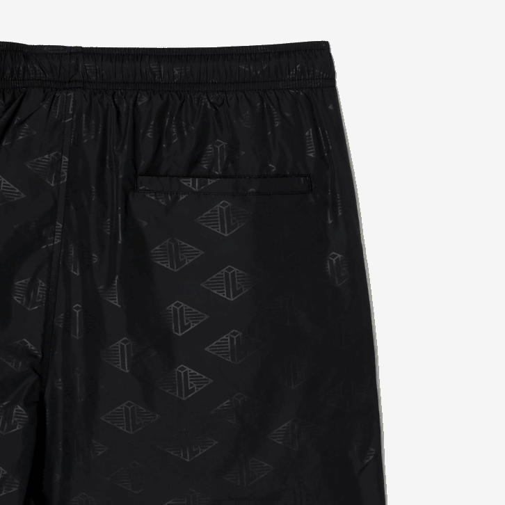 homens Lacoste preto 031 calça de trilha com estampa de monograma 08D0318
