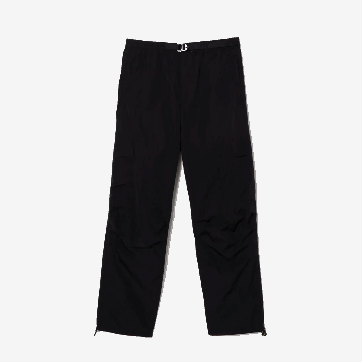 homens Lacoste preto 031 calça de trilha repelente à água de ajuste relaxado 08D023