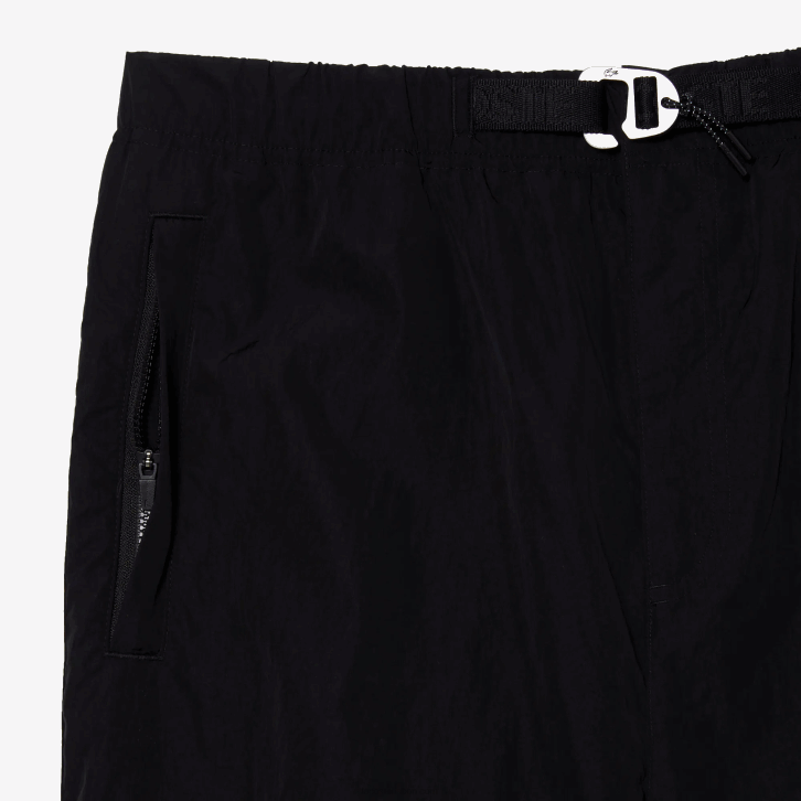 homens Lacoste preto 031 calça de trilha repelente à água de ajuste relaxado 08D023