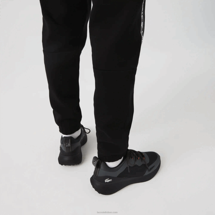 homens Lacoste preto 031 calças de bandas impressas 08D01459