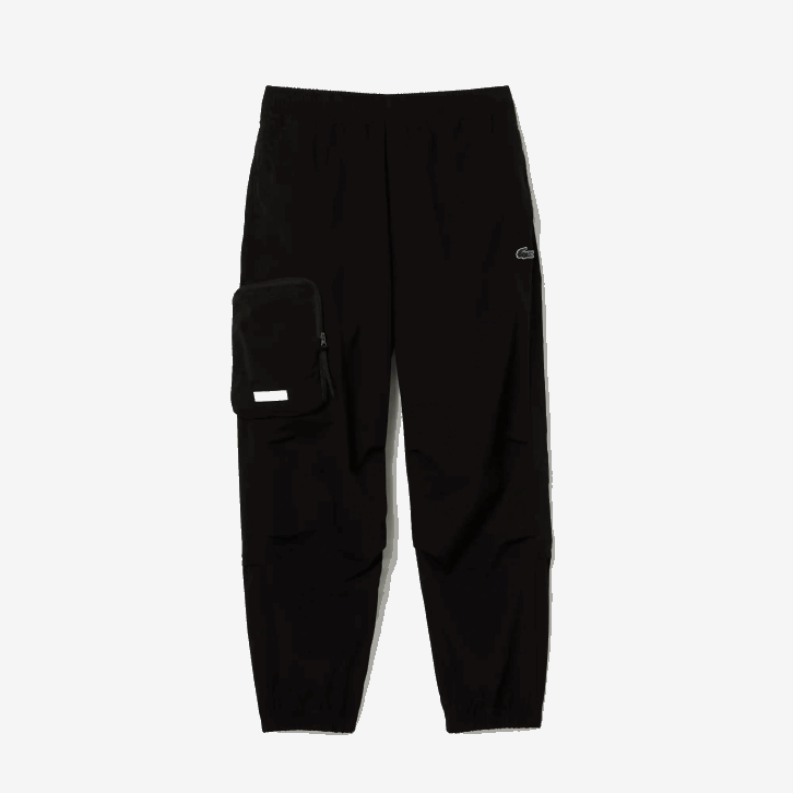 homens Lacoste preto 031 calças esportivas oversized contrastantes 08D01003