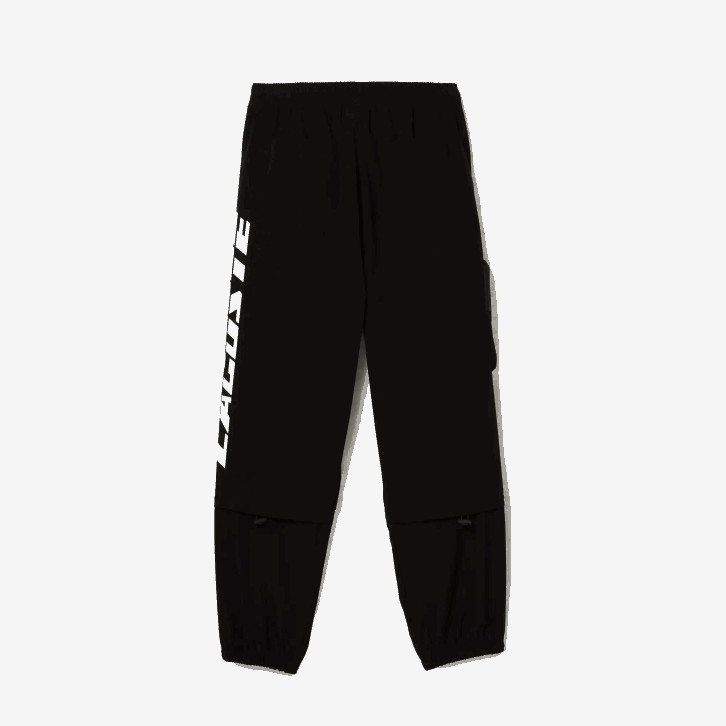 homens Lacoste preto 031 calças esportivas oversized contrastantes 08D01003