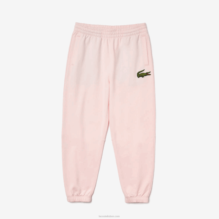 homens Lacoste rosa claro t03 calça esportiva de lã de algodão orgânico 08D01050