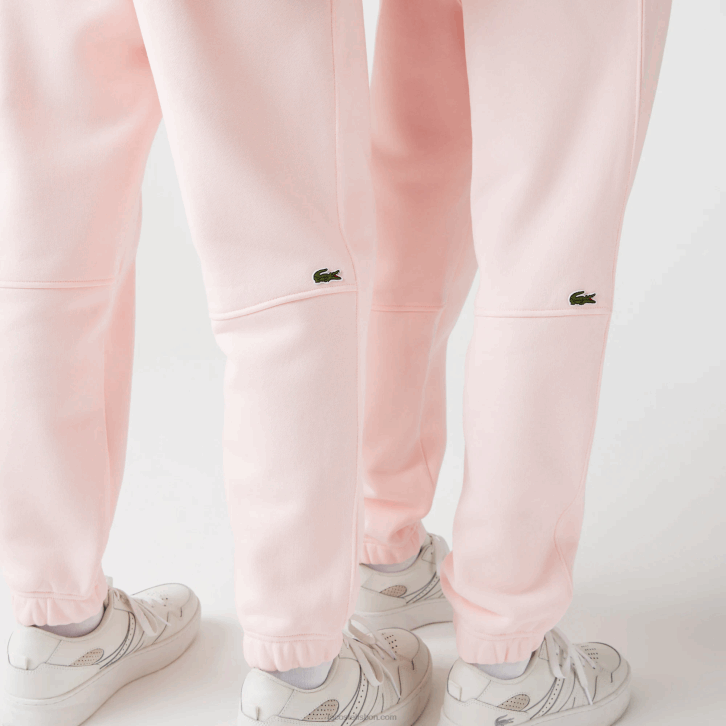 homens Lacoste rosa claro t03 calça esportiva de lã de algodão orgânico 08D01050