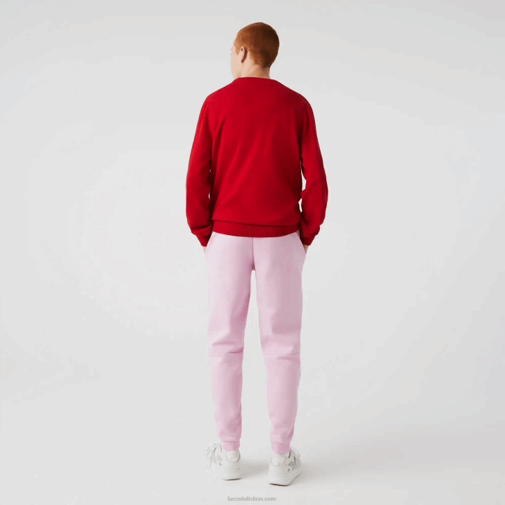 homens Lacoste rosa z4h calça de moletom de ajuste cônico 08D01014