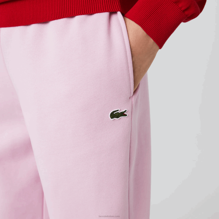 homens Lacoste rosa z4h calça de moletom de ajuste cônico 08D01014