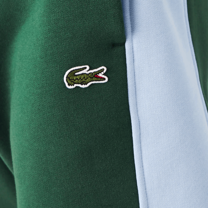 homens Lacoste verde azul dqa calças de bandas de contraste 08D01058