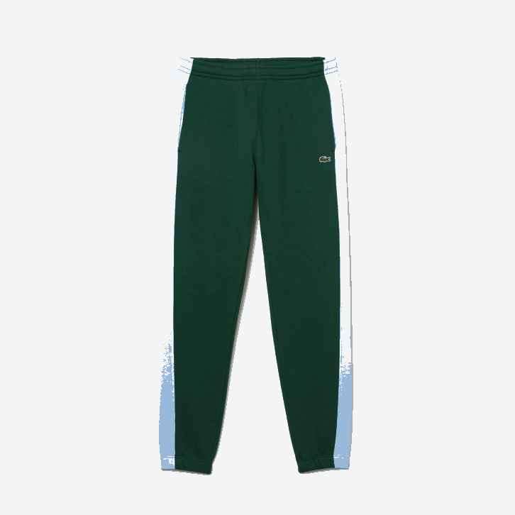 homens Lacoste verde azul dqa calças de bandas de contraste 08D01058