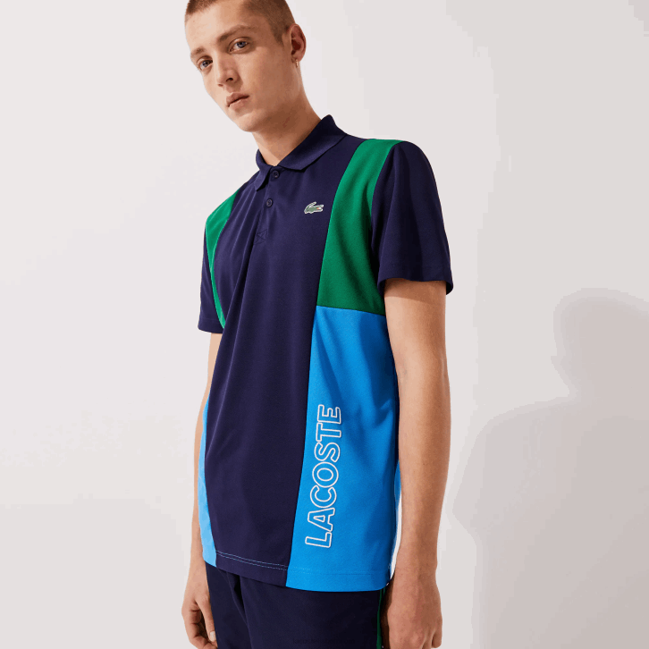 homens Lacoste verde azul marinho branco m7z calças esportivas de bandas colorblock 08D01128