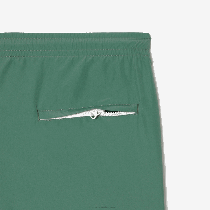 homens Lacoste verde caqui kx5 calças de treino repelentes de água de ajuste regular 08D0331