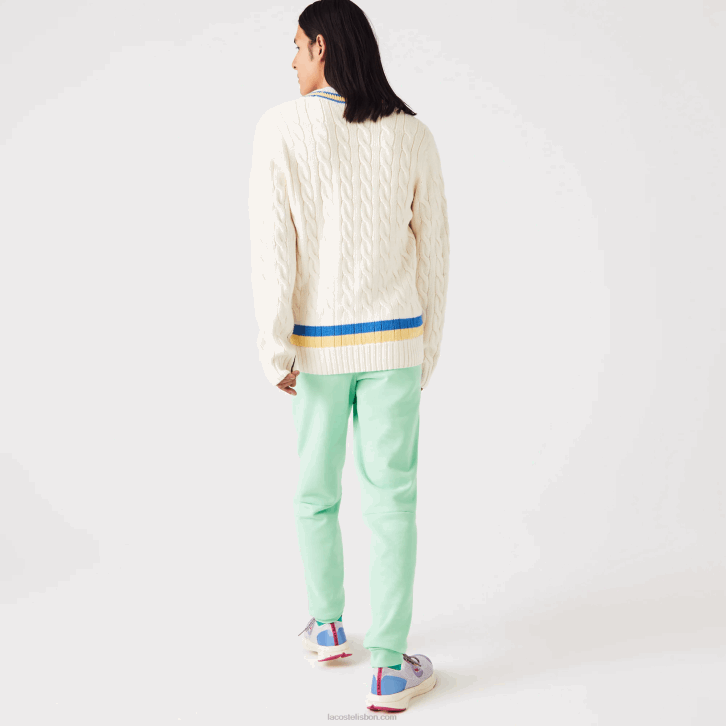 homens Lacoste verde claro 0vz calça de moletom de ajuste cônico 08D01125